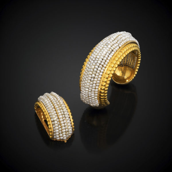 RENÉ BOIVIN <br> Parure or et perles fines