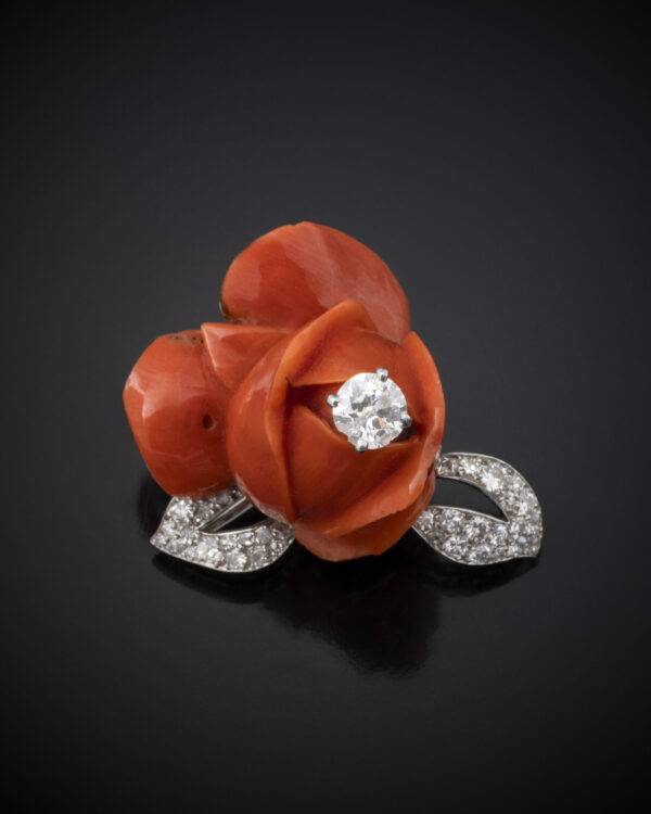CARTIER <br> Broche Rose