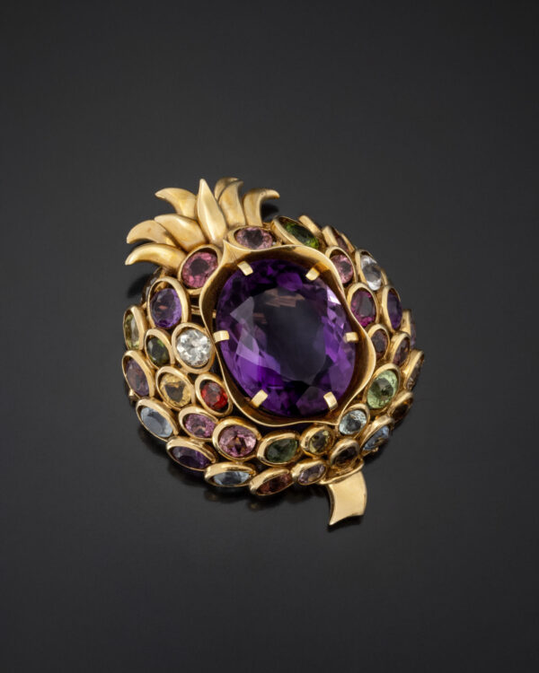 RENE BOIVIN <br> Broche Grenade