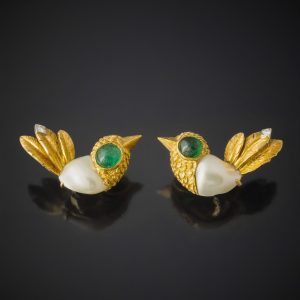 CARTIER <br> Pair of Bird Clips